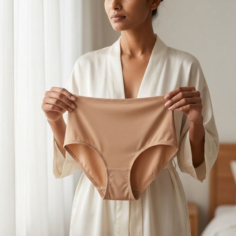 Ultra-Comfy Seamless Panties – polka dot / beige - (Size 2XL)