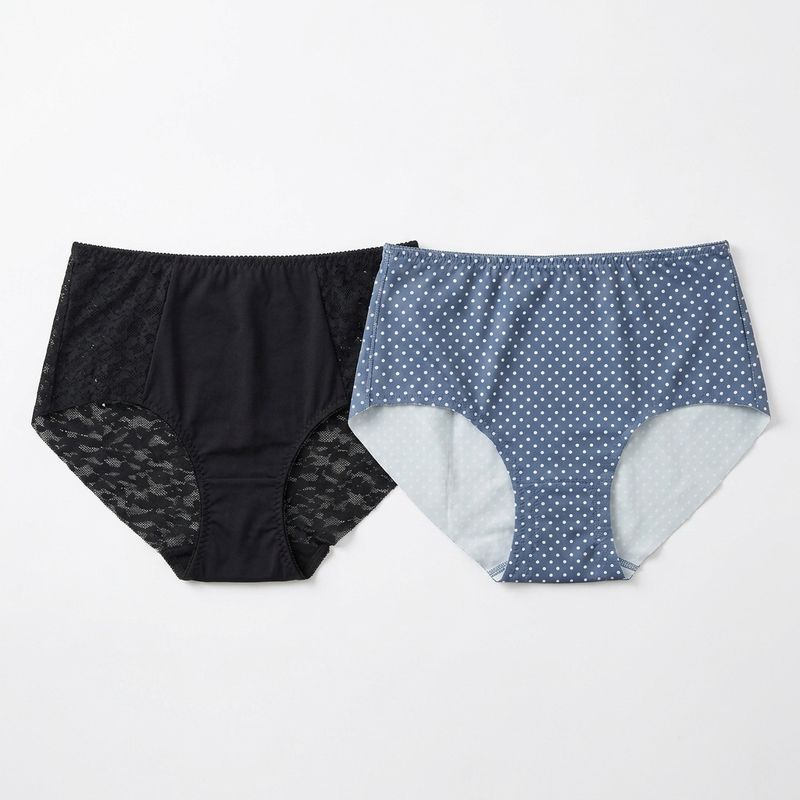 Ultra-Comfy Seamless Panties –polka dot/black - (Size L)