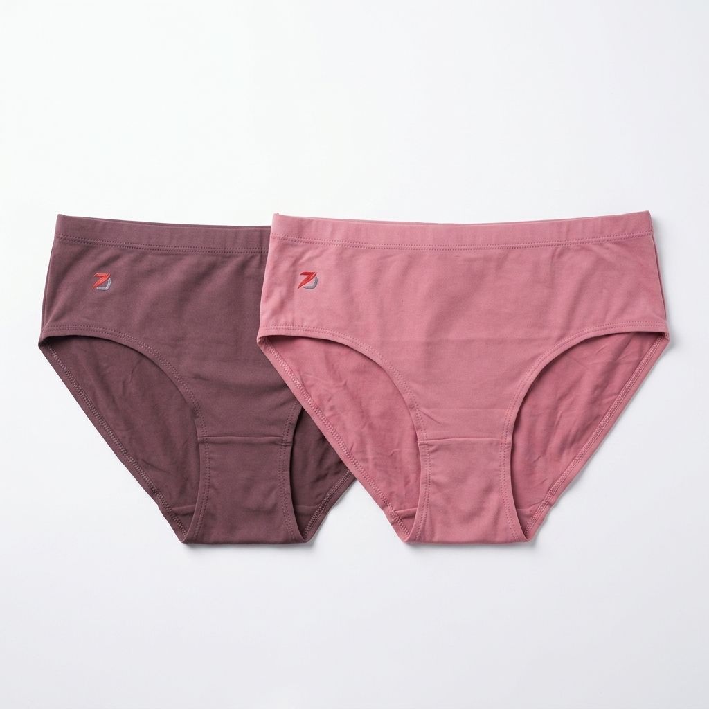 EVERYDAY HIGH-WAIST PANTIES- Pink / Brown