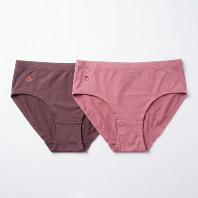 EVERYDAY HIGH-WAIST PANTIES- Pink / Brown