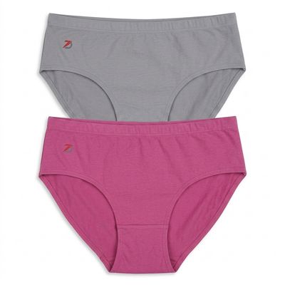 EVERYDAY HIGH-WAIST PANTIES - Pink / Steel grey