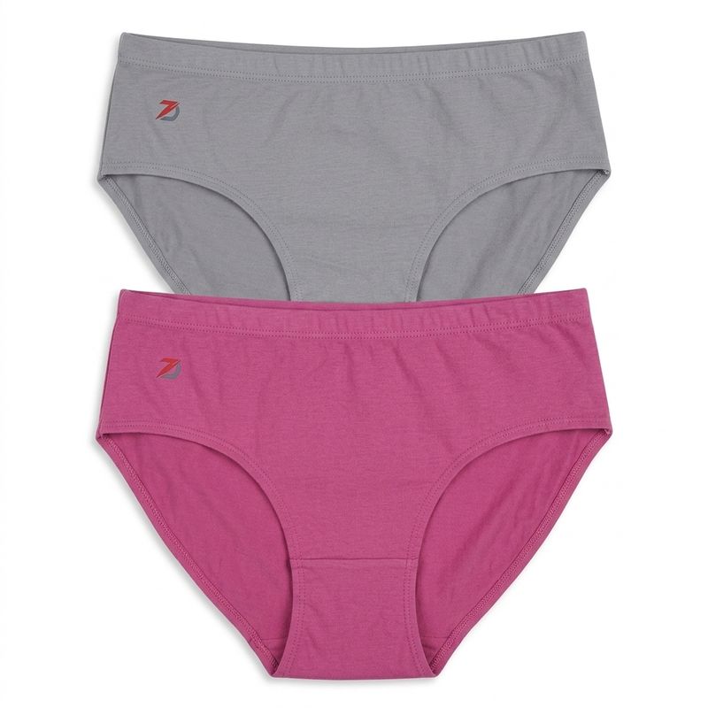 EVERYDAY HIGH-WAIST PANTIES - Pink / Steel grey
