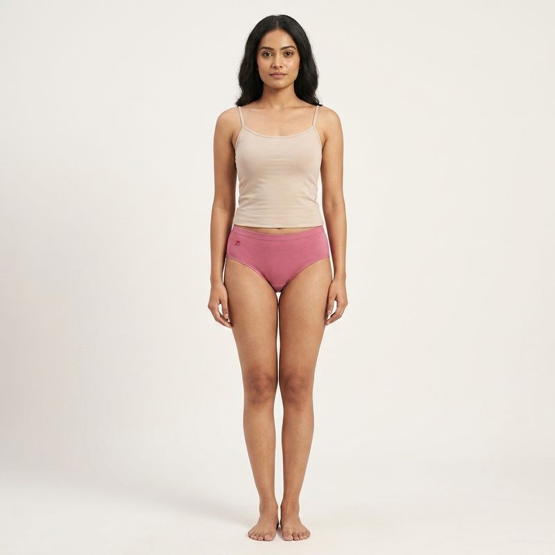 EVERYDAY HIGH-WAIST PANTIES - Pink / Steel grey