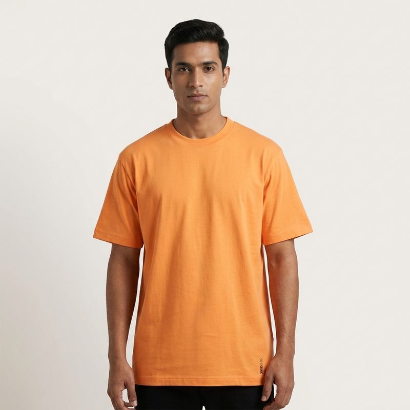 PLATINUM SPUN COTTON T-SHIRT |TANGERINE