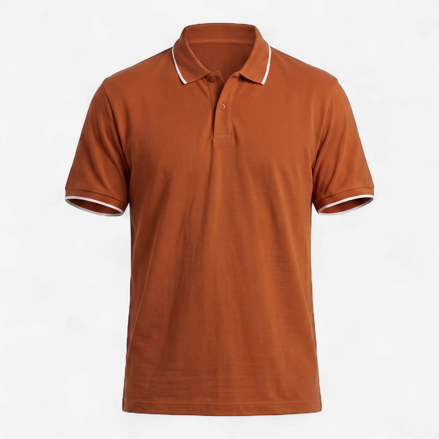 TIPPING COLLAR POLO T- SHIRT | UMBER