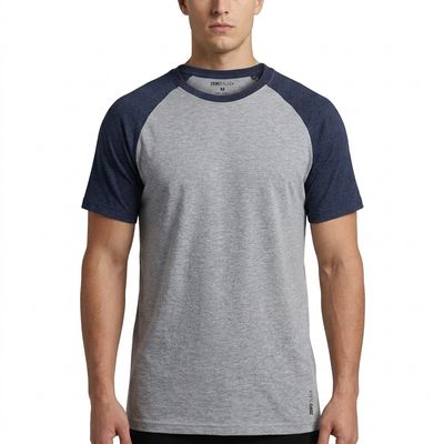 RAGLAN SLEEVE REGULAR T-SHIRT | BLUE-GREY