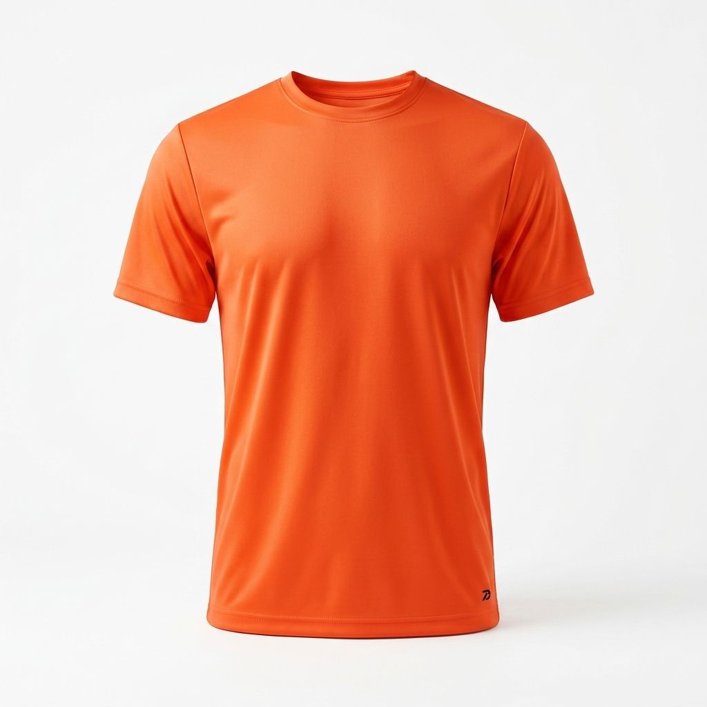 Everyday breathable Crew Neck T-Shirt | bright orange