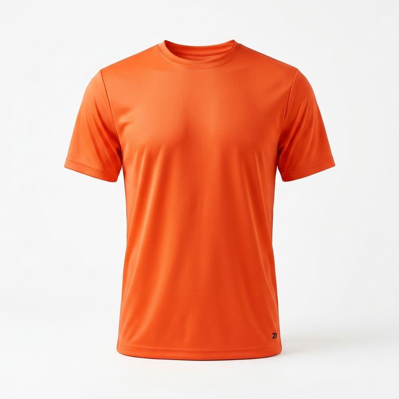 Everyday breathable Crew Neck T-Shirt | bright orange
