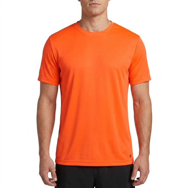Everyday breathable Crew Neck T-Shirt | bright orange