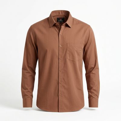 Classic Formal Brown Shirt | Everyday Comfort