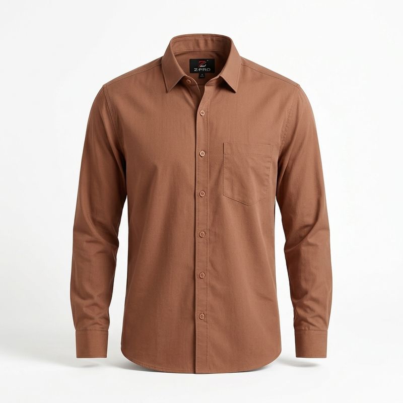 Classic Formal Brown Shirt | Everyday Comfort