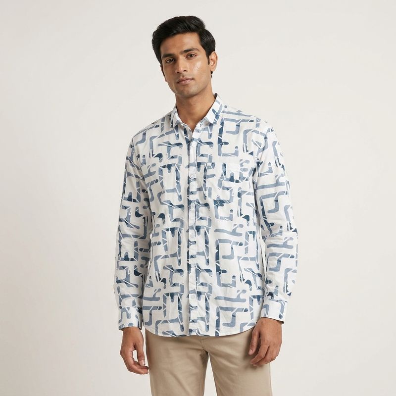 White Printed Shirt | Casual