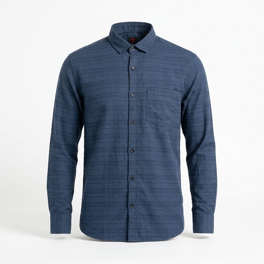 Blue Textured Shirt