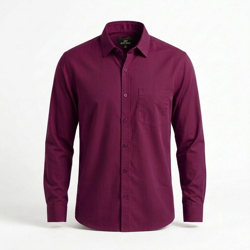 Full Sleeve Classic Formal Shirt | Wine Red