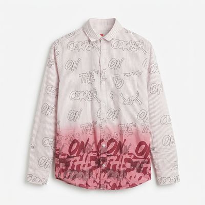 Abstract Print Shirt | Pink - White