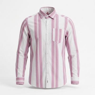 White Pink Striped Shirt