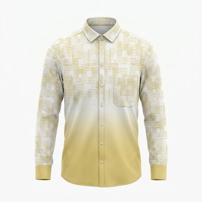 Cream Geometric Print Shirt