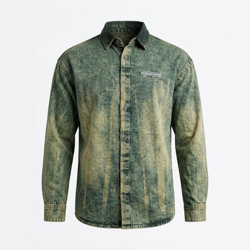 Vintage Embroidery Denim shirt