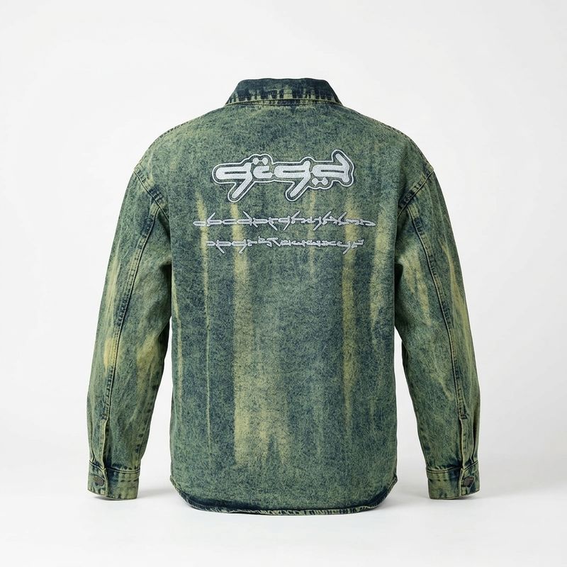 Vintage Embroidery Denim shirt
