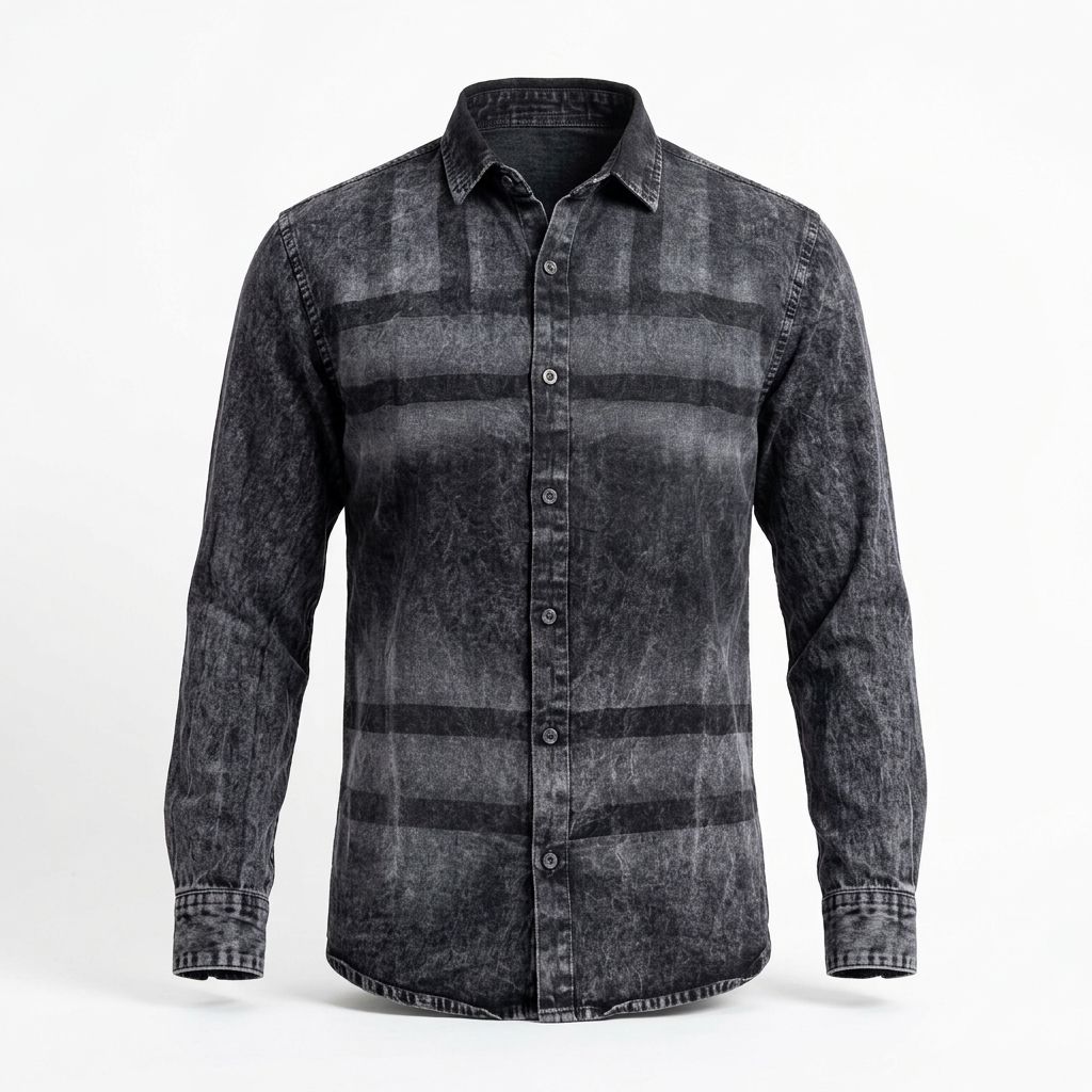 Grey Shaded Denim Shirt