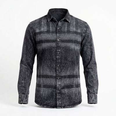 Grey Shaded Denim Shirt