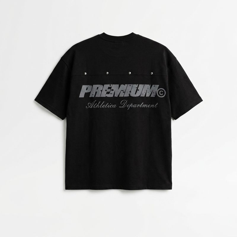 Premium Button T- shirt |Black