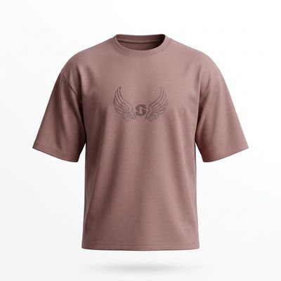 Zero Sleek Angel Stud T-Shirt | Peach