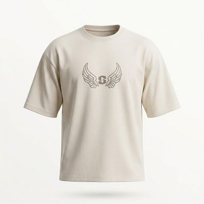 Zero Sleek Angel Stud T-Shirt | Off - white