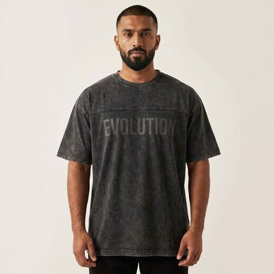 Zero Sleek Evolution Oversized T-Shirt | Acid Wash