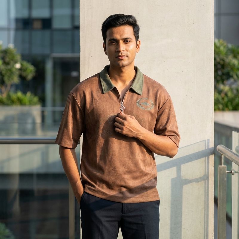 Zero Sleek Heritage Half Zip Polo | Printed