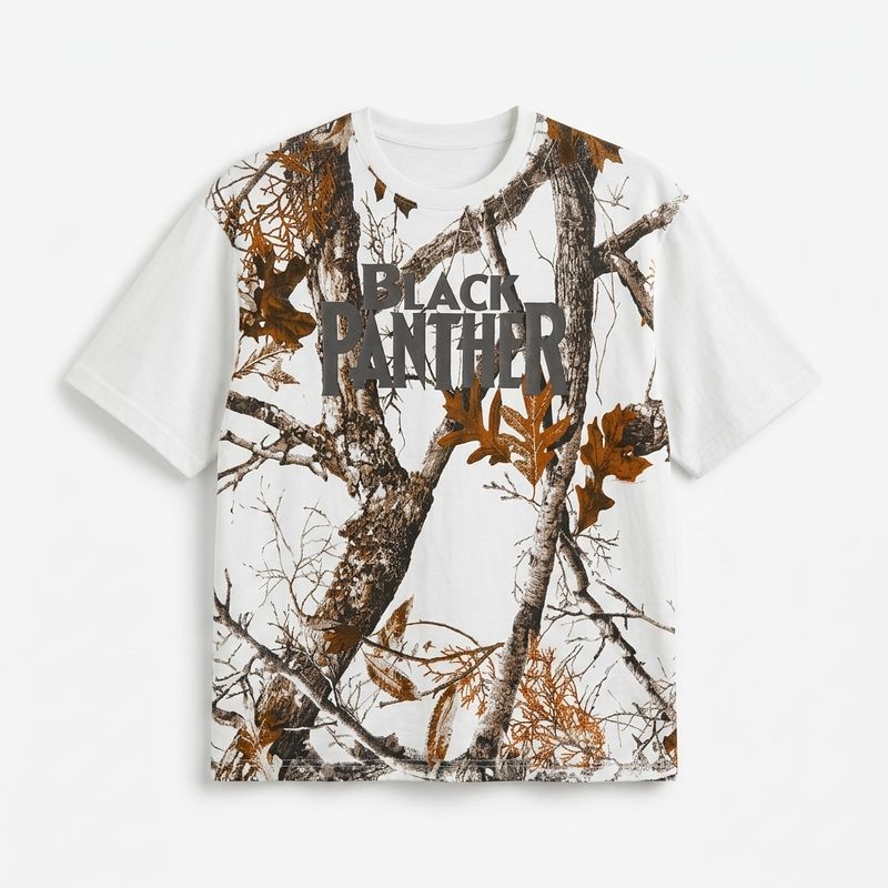 Zero Sleek Black Panther T-Shirt | Printed Camo
