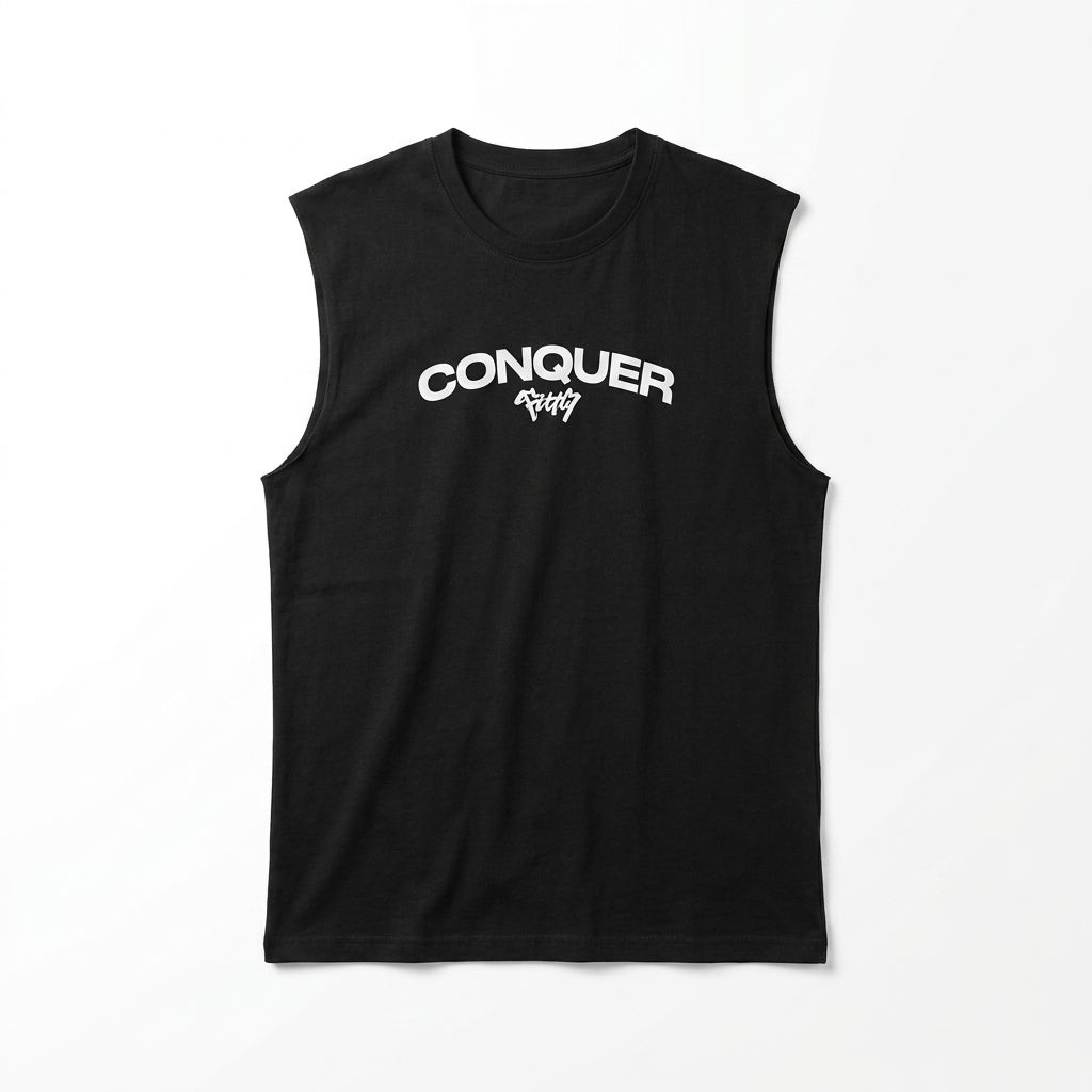 Zero Sleek Conquer SleevelessT-Shirt | Puff Printed