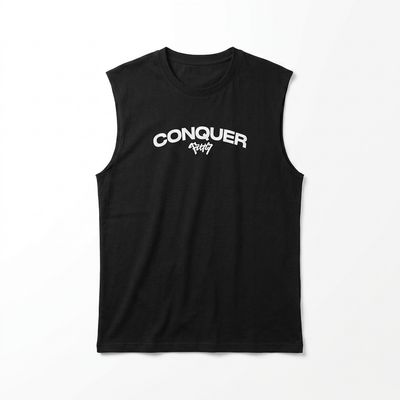 Zero Sleek Conquer SleevelessT-Shirt | Puff Printed