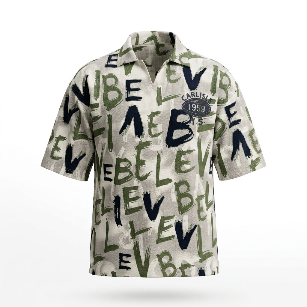 ZeroSleek Urban Script Oversized Resort T-Shirt