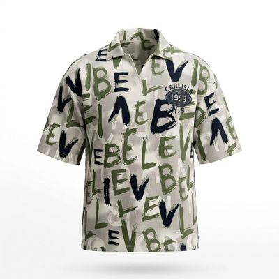 ZeroSleek Urban Script Oversized Resort T-Shirt