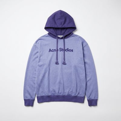 Zero Sleek Blue Acid Wash Hoodie