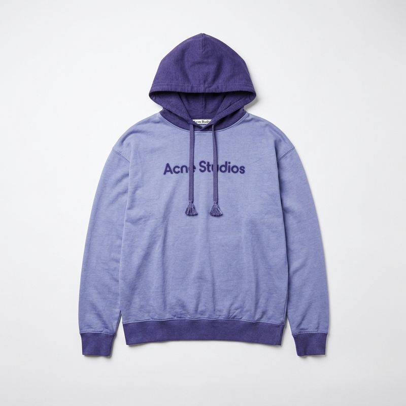 Zero Sleek Blue Acid Wash Hoodie