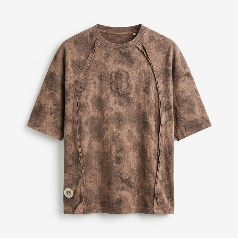 Zero Sleek Rustic Knitted T-Shirt | Acid Wash