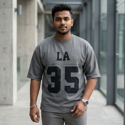 Grey LA 35 Streetwear T-Shirt