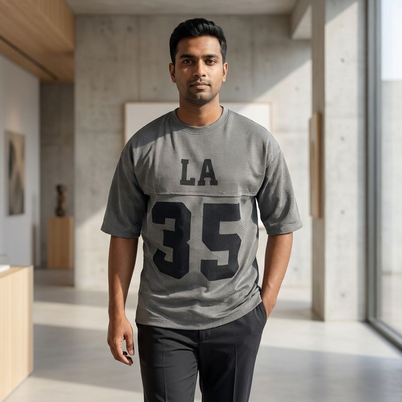 Grey LA 35 Streetwear T-Shirt