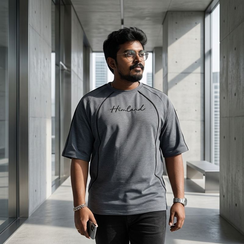 Grey Blue Himland Performance T-Shirt