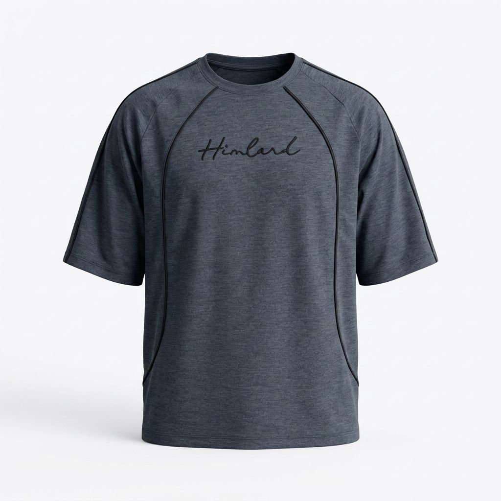 Grey Blue Himland Performance T-Shirt