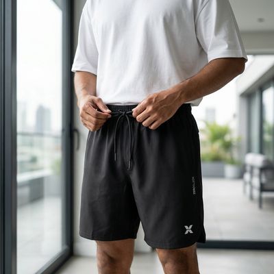 Zero Sleek Active Wear  Shorts | Black