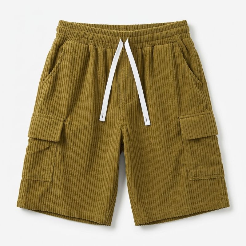Zero Sleek Olive Ribbed Corduroy Shorts | Limited Edition