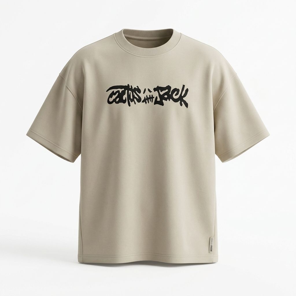 Zero Sleek Urban Script Oversized Tee