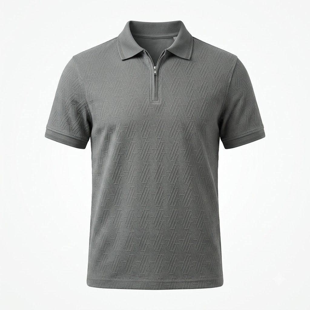 Zero Sleek Premium Textured Half Sleeve Men's Polo