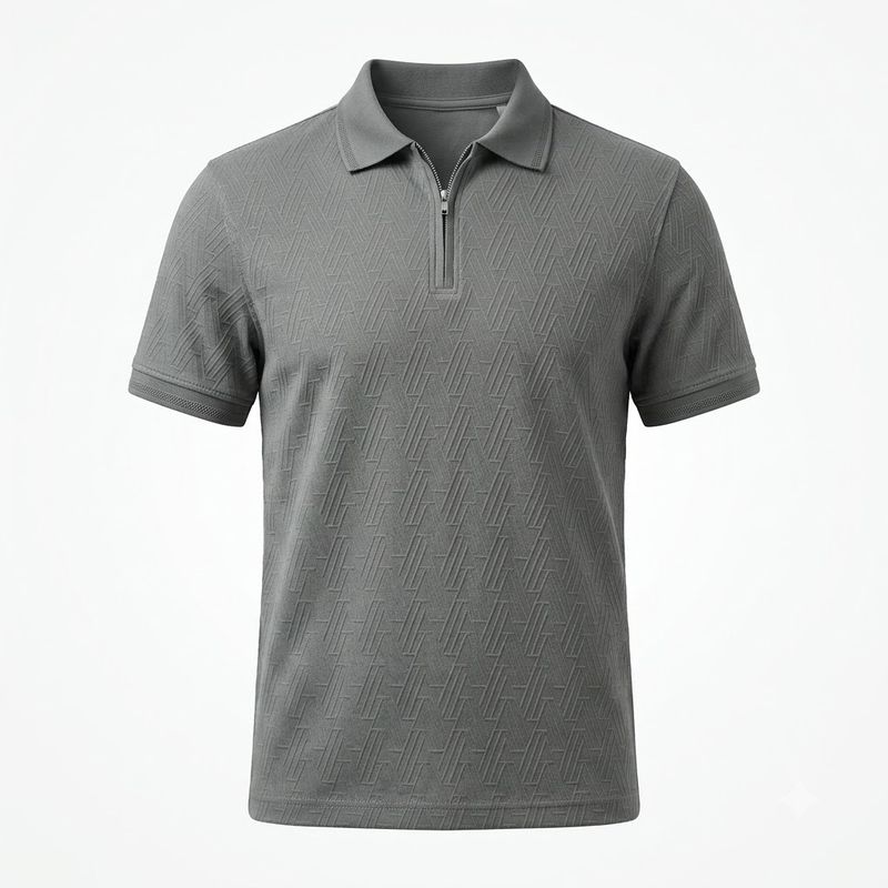 Zero Sleek Premium Textured Half Sleeve Men's Polo