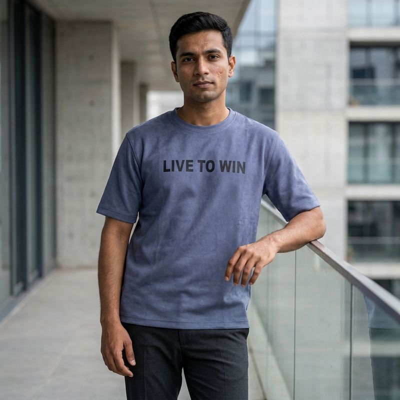 Live to Win Premium Printed Streetwear tshirt | Velvet