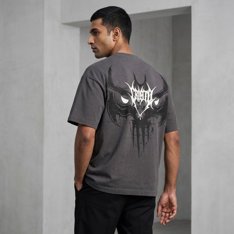 The 'CRISTO' Oversized T-Shirt - Charcoal