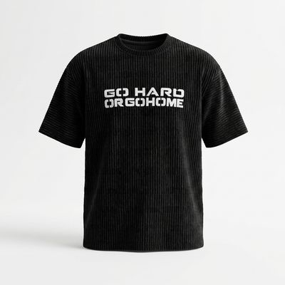 Velvet Ribbed Textured Oversized T-Shirt | Limited Edition